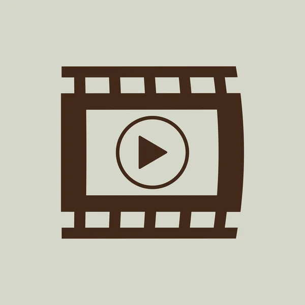Απλό εικονίδιο βίντεο — Διανυσματικό Αρχείο