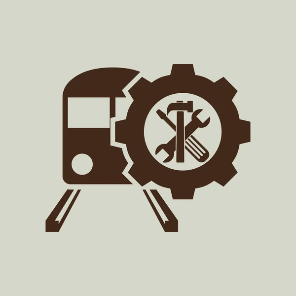 Kolejowego ikona znak — Wektor stockowy