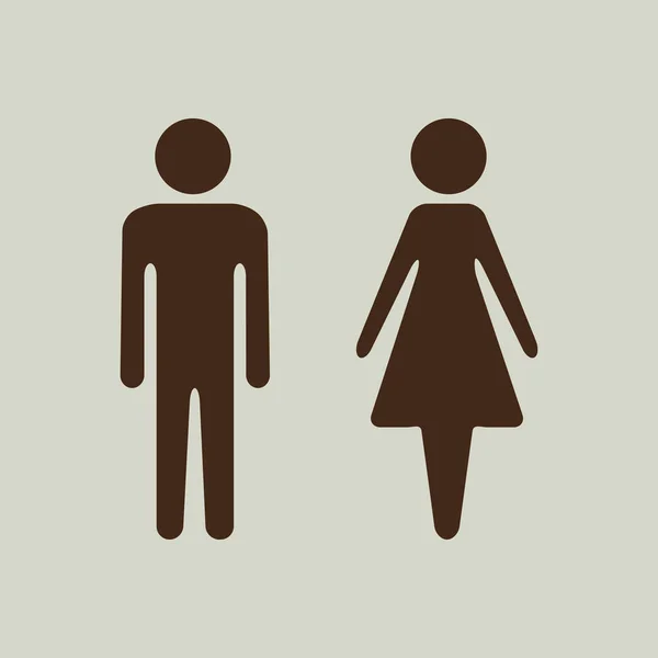 Pictogram met man en vrouw — Stockvector