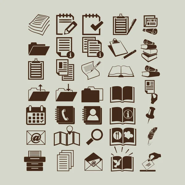 Signo de iconos de documentos — Vector de stock