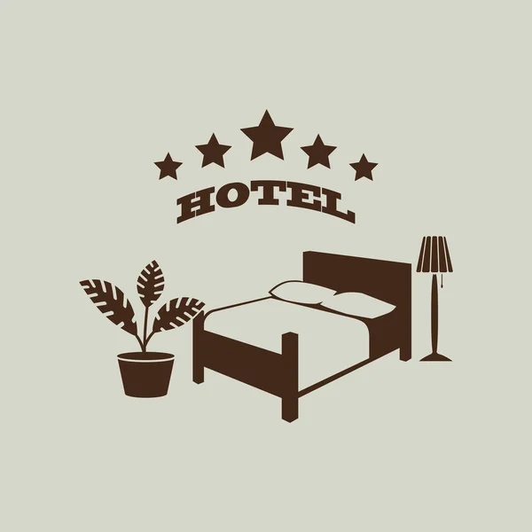 Простий готель значок — стоковий вектор