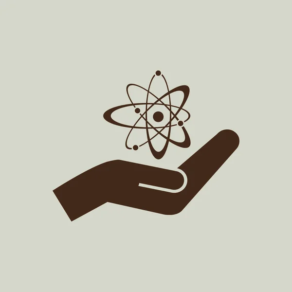 Atom tecken ikonen — Stock vektor