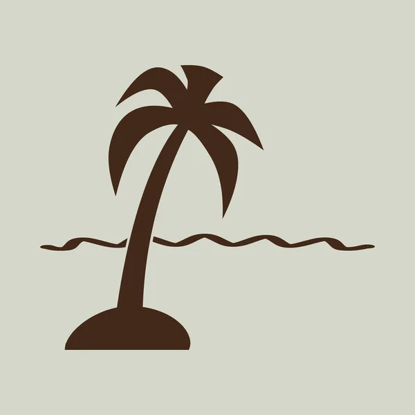 Exotische Insel Web-Ikone — Stockvektor
