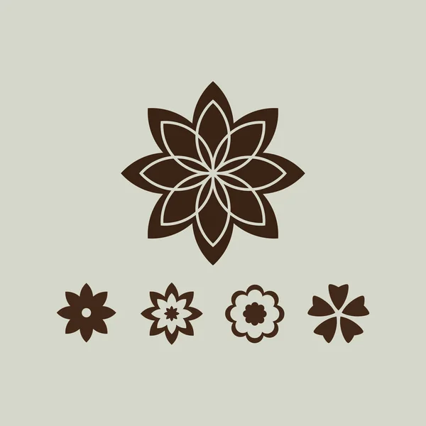 Einfaches Blumen-Symbol — Stockvektor