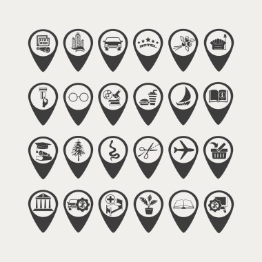 Harita göstergesi ile yıldız 