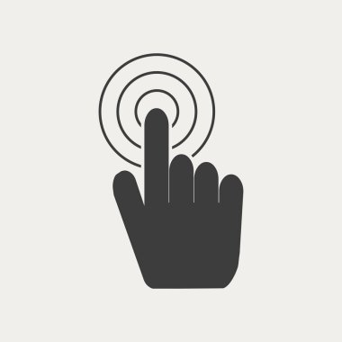 Bir düğmeye dokunarak ile el 