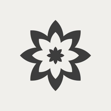 çiçek simgesi illüstrasyon