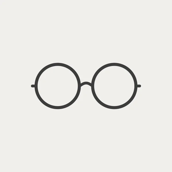 Ronda gafas icono símbolo — Vector de stock