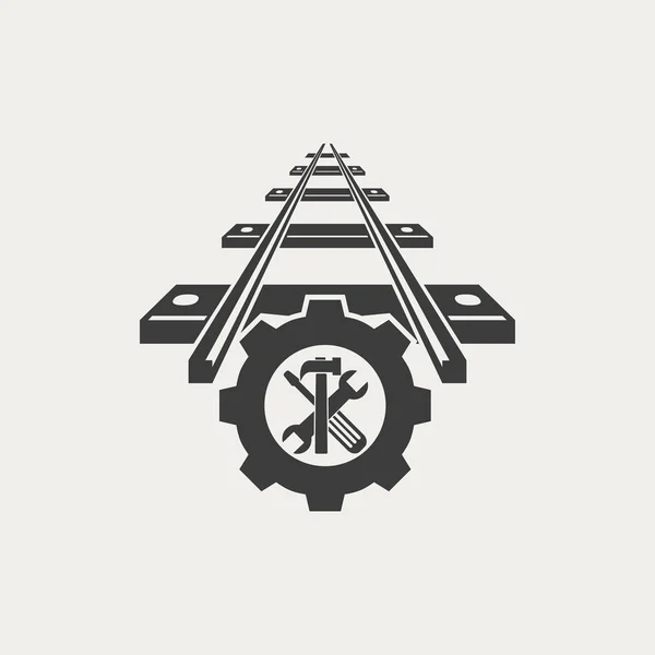 Reparación de icono ferroviario — Vector de stock