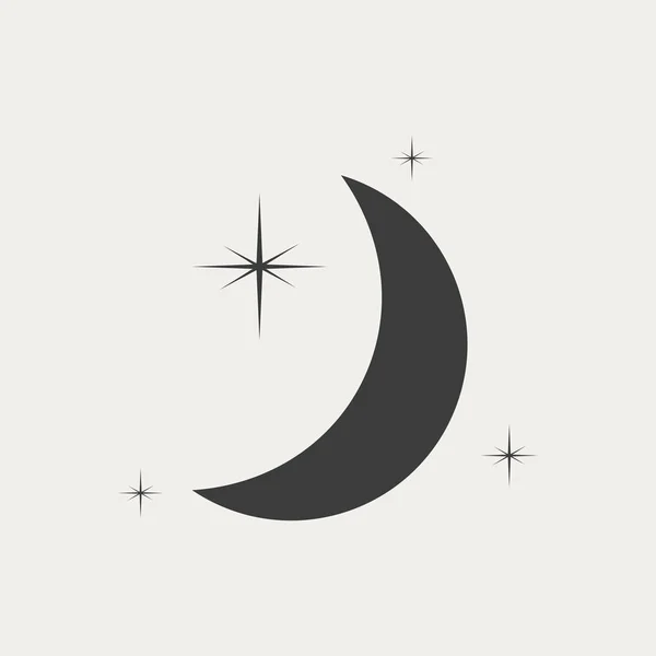 Moon & stars  icon — Stock Vector