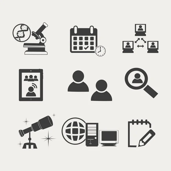 Iconos para la educación en línea — Vector de stock