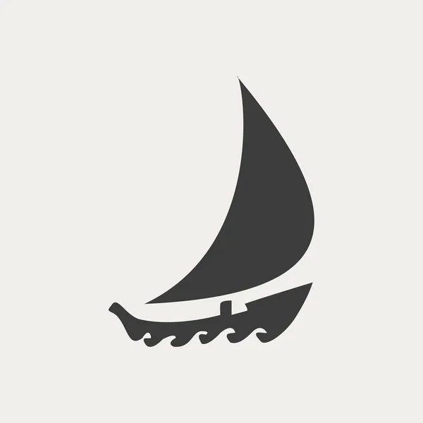 Icono del barco ilustración — Vector de stock