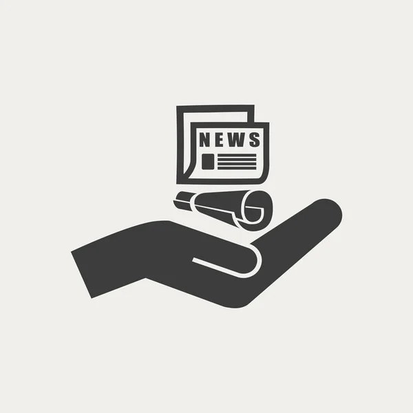 Icono de ilustración de noticias — Vector de stock