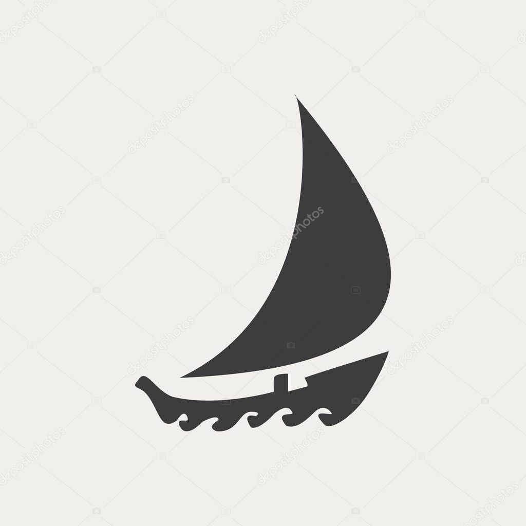 boat icon  illustration