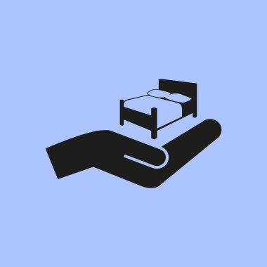 Yatak ve el simgesi