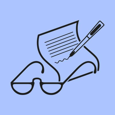 mürekkep kalem ve sayfa simgesi 