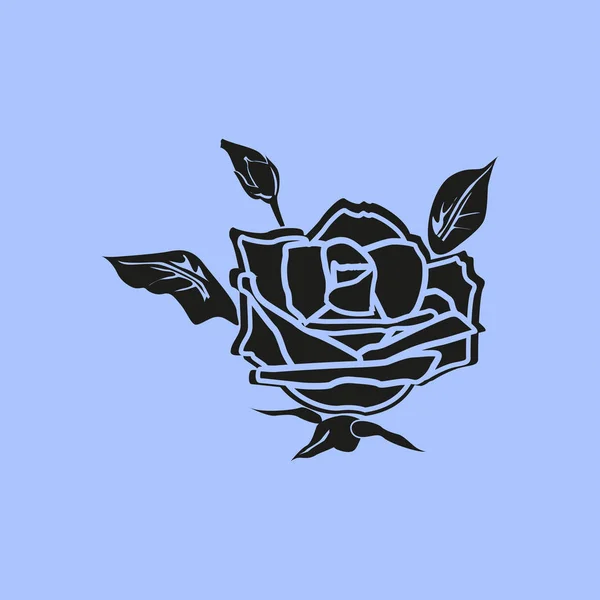 Rosa icona illustrazione — Vettoriale Stock