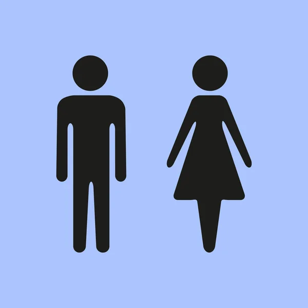 Icono con hombre y mujer , — Vector de stock