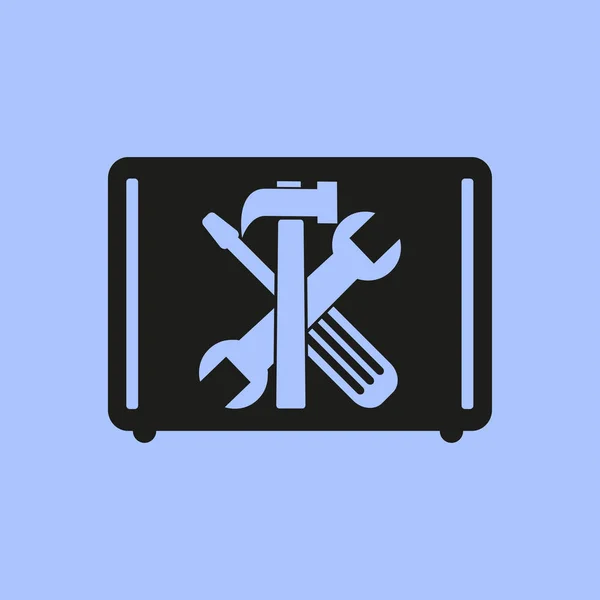 Tools in the bag icon — Stock Vector