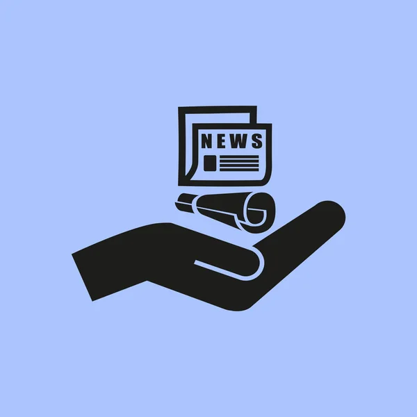 Icono de noticias ilustración — Vector de stock