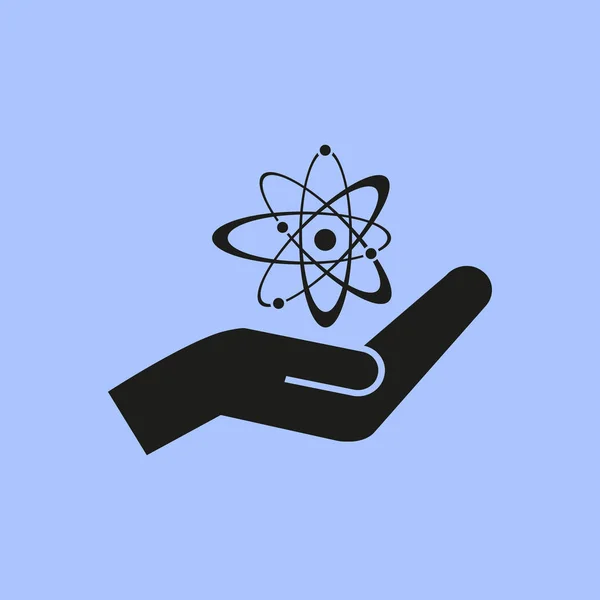 Atom semn pictograma — Vector de stoc