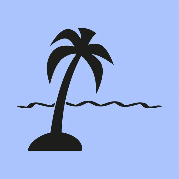Icona web esotica dell'isola — Vettoriale Stock
