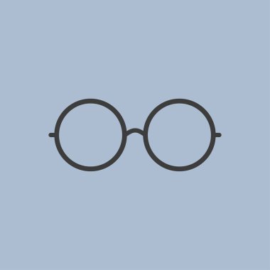 yuvarlak gözlük simgesi simgesi