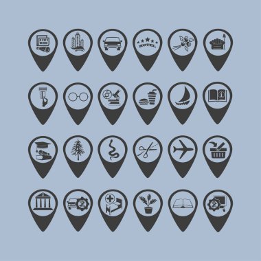 Harita göstergesi ile yıldız 