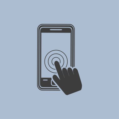 Dokunmatik ekran smartphone simgesini