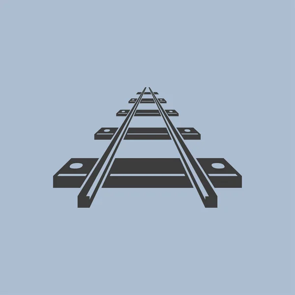 Illustrazione icona della ferrovia — Vettoriale Stock