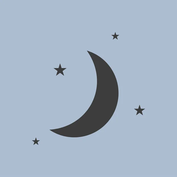 Moon & stars icon — Stock Vector