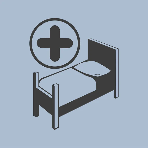 Ícone de cama hospitalar —  Vetores de Stock