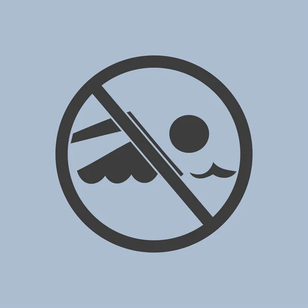 No swimming sign — Stock Vector