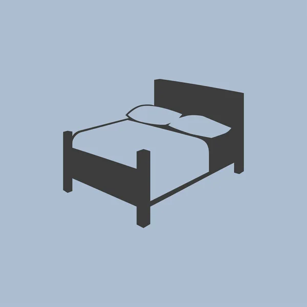 Yatak simge tasarlamak — Stok Vektör