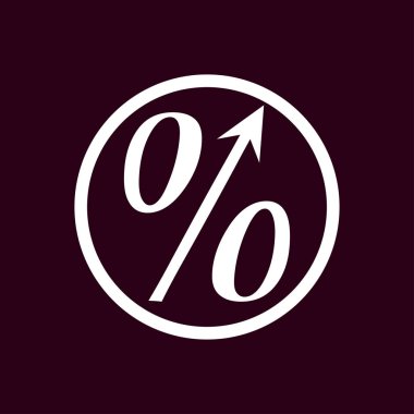 yüzde simgesi illüstrasyon