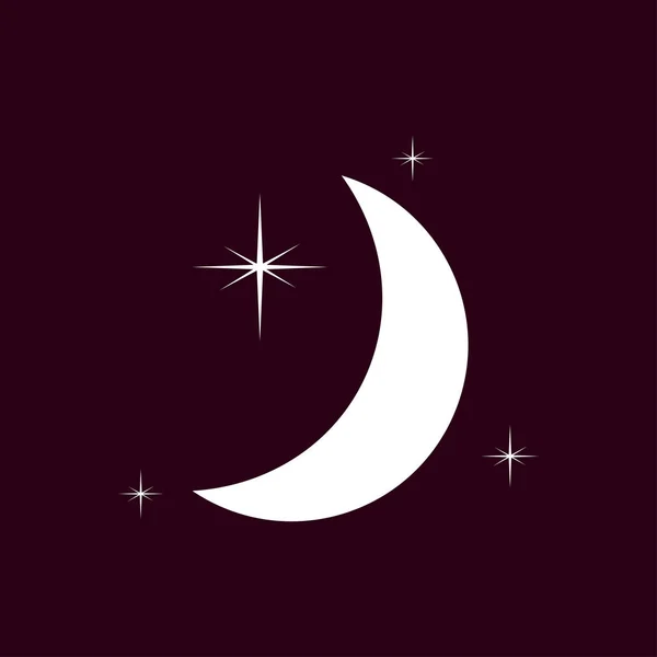 Moon & stars icon — Stock Vector