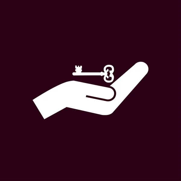 Mão e ícone chave —  Vetores de Stock