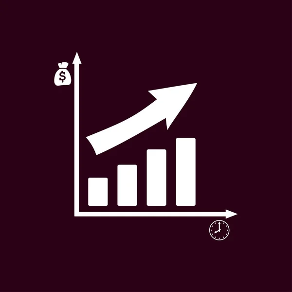 Icona del pulsante grafico — Vettoriale Stock