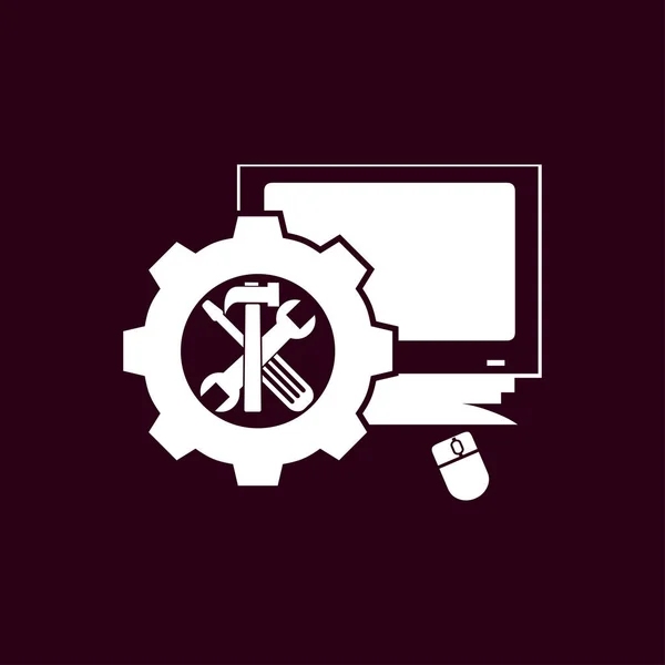 Computer-Reparatur-Symbol — Stockvektor