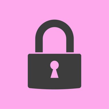 izole asma kilit simgesi 