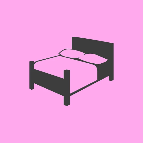 Cama ícone ilustração — Vetor de Stock