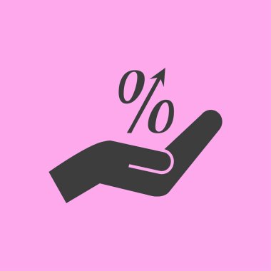 yüzde simgesi illüstrasyon