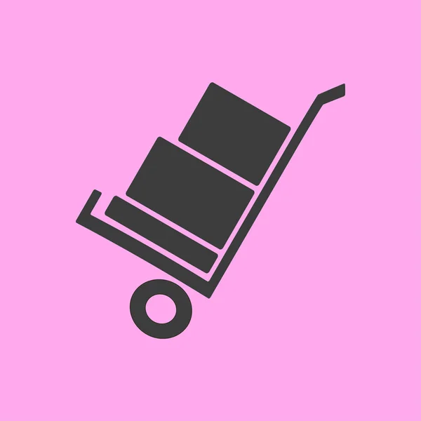 Icono del carrito de mano ilustración — Vector de stock