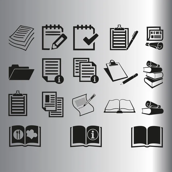 Document pictogrammen illustratie — Stockvector