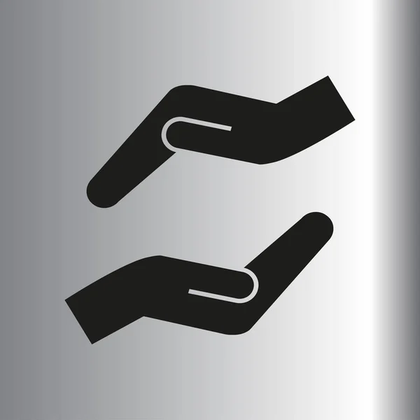 Ochrana rukou ikonu — Stockový vektor