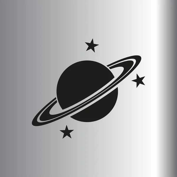 Planeta icono ilustración — Vector de stock