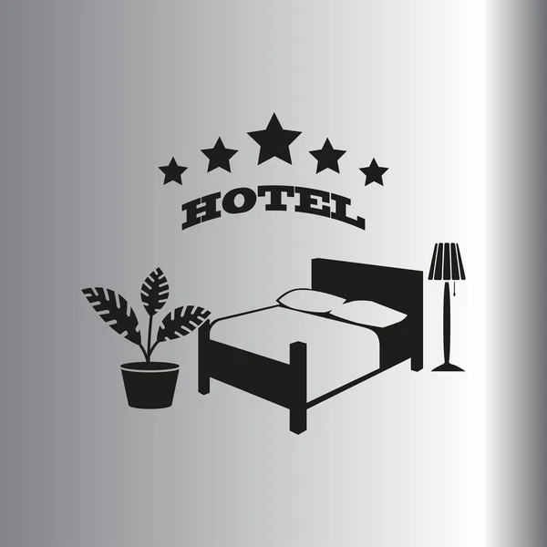 Ilustração ícone do hotel — Vetor de Stock