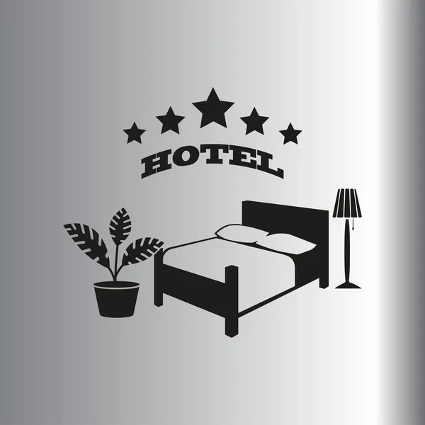 Hotel pictogram illustratie — Stockvector