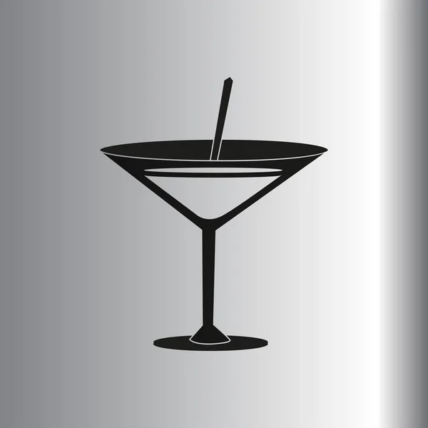 Martini glas pictogramachtergrond — Stockvector