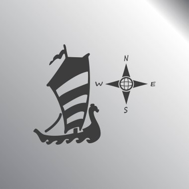 Pusula ve tekne simgesi